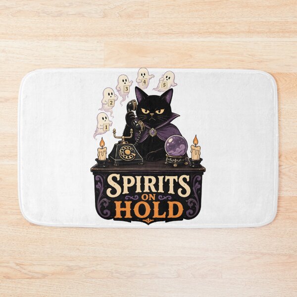 Item preview, Black Cat Spirit Hotline Gothic Ghost Humor designed and sold by Artmares.