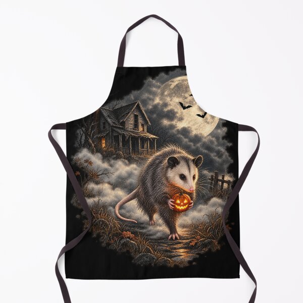 Item preview, Haunted House Opossum Full Moon Halloween designed and sold by Artwork-Station.
