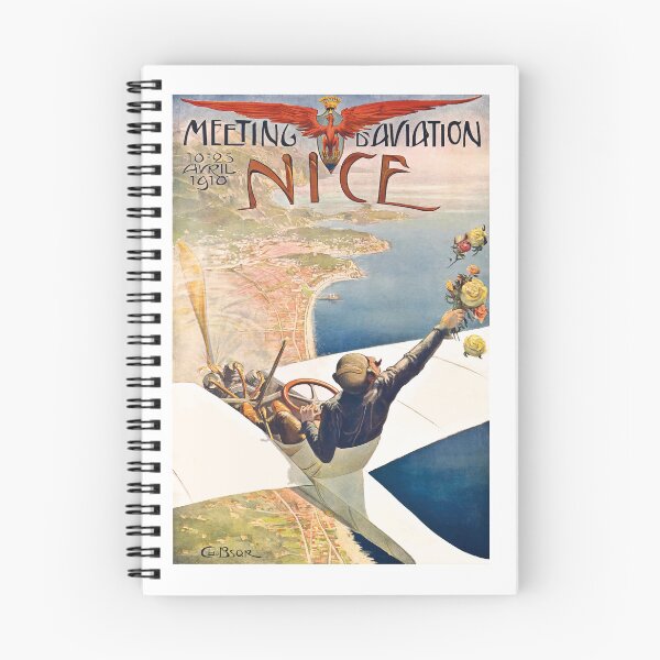 Item preview, Vintage Aviation Poster, Meeting d'Aviation Nice 1910, Charles-Léonce Brossé Art designed and sold by RickE.
