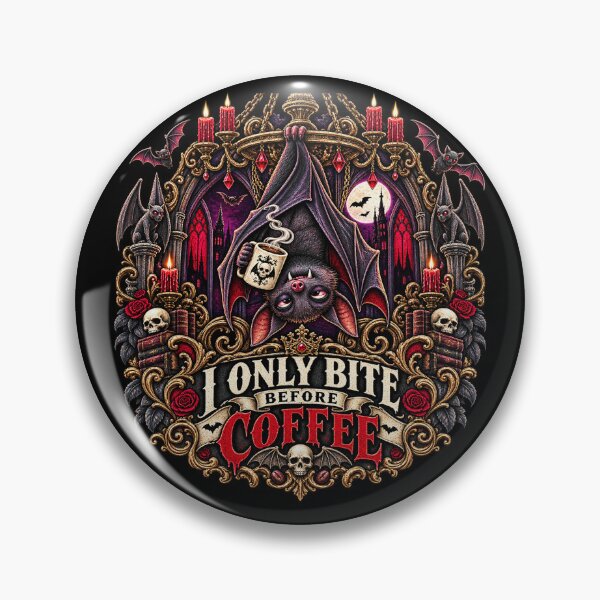 Item preview, I Only Bite Before Coffee designed and sold by TheInkRaven.