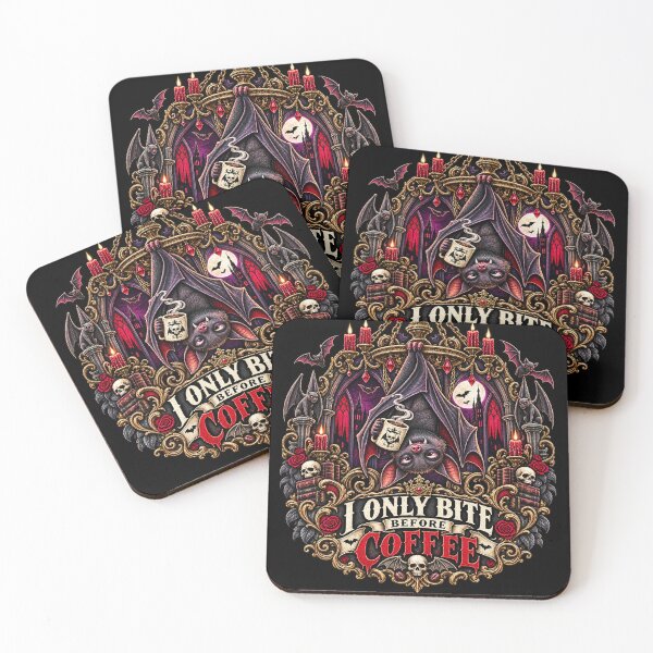 Item preview, I Only Bite Before Coffee designed and sold by TheInkRaven.