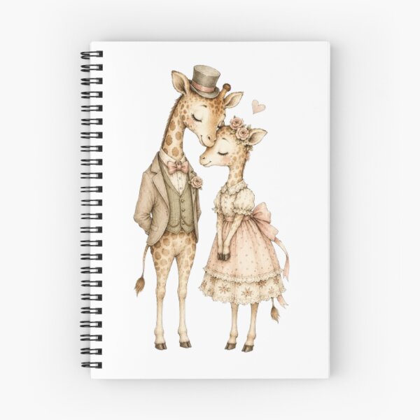 Item preview, Vintage Giraffe Couple in Love designed and sold by Snurly.