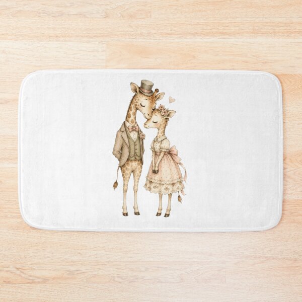 Item preview, Vintage Giraffe Couple in Love designed and sold by Snurly.