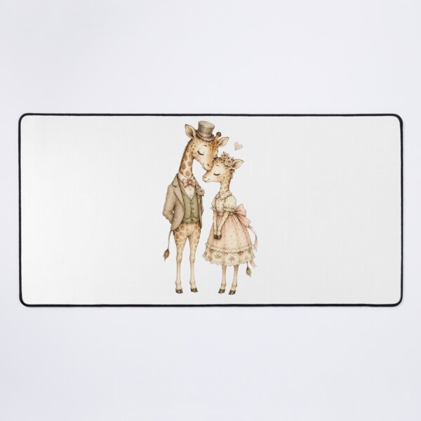 Item preview, Vintage Giraffe Couple in Love designed and sold by Snurly.