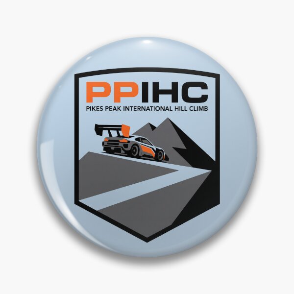 Item preview, PPIHC Pikes Peak International Hill Climb Race Car Mountain Crest Graphic designed and sold by KiwiRider.