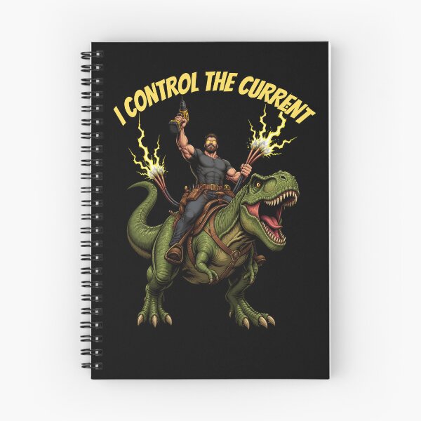 Item preview, Funny Electrician Riding T-Rex With Drill - Sparky Gift designed and sold by UTkiKK.