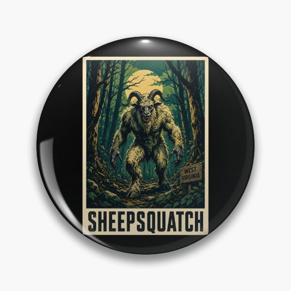 Item preview, Sheepsquatch Cryptid West Virginia Pop Art  designed and sold by redsharkuk.
