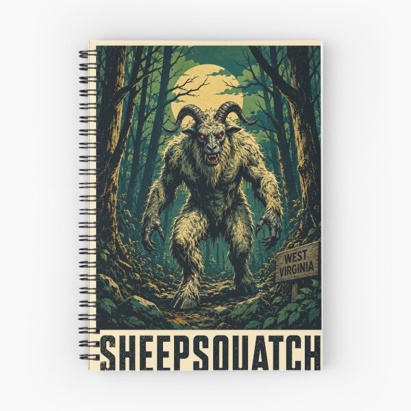 Item preview, Sheepsquatch Cryptid West Virginia Pop Art  designed and sold by redsharkuk.