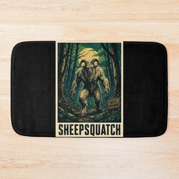 Item preview, Sheepsquatch Cryptid West Virginia Pop Art  designed and sold by redsharkuk.