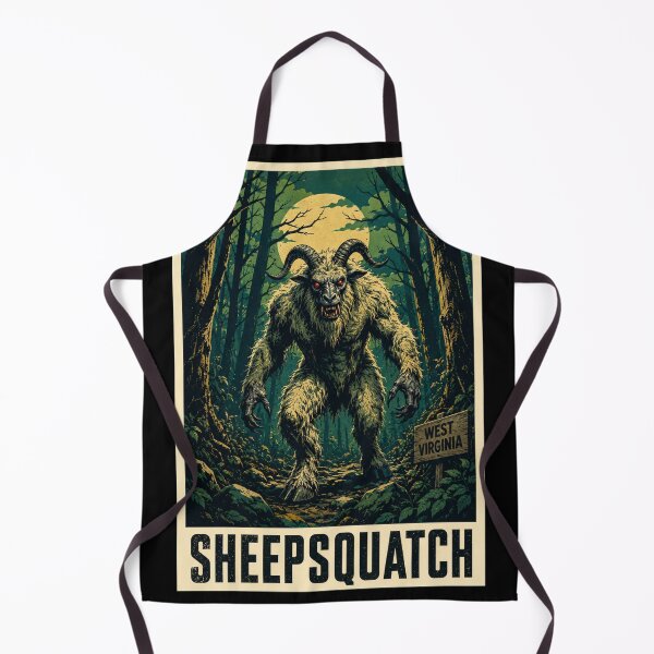 Item preview, Sheepsquatch Cryptid West Virginia Pop Art  designed and sold by redsharkuk.