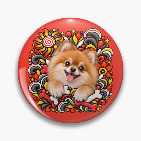 Item preview, Pomeranian Floral Art - Bones & Swirls Decor designed and sold by PixelsPaws.