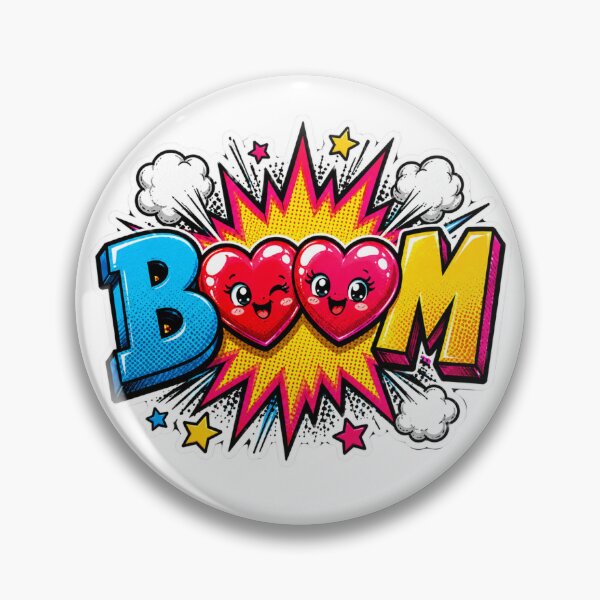 Item preview, Heart BOOM Pop Art Sticker designed and sold by Pigmentra.