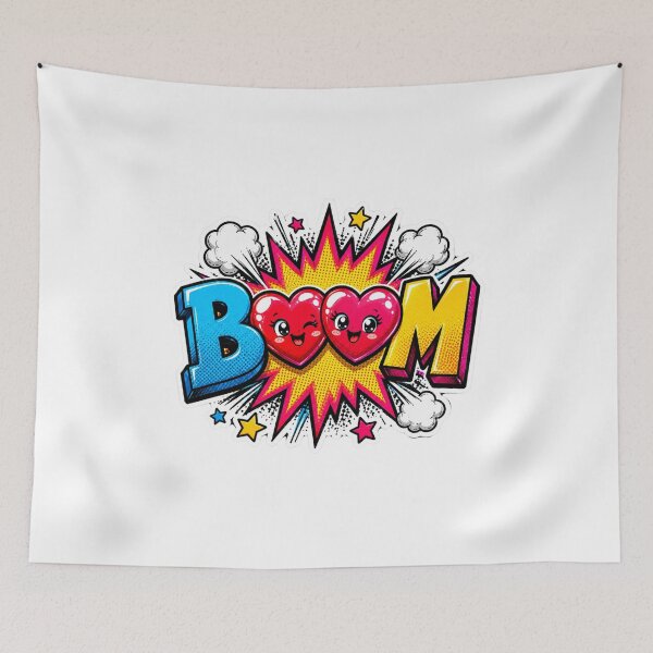 Item preview, Heart BOOM Pop Art Sticker designed and sold by Pigmentra.