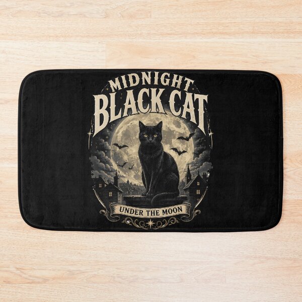Item preview, Midnight Black Cat Under the Moon Line Art + Dotwork designed and sold by LiviuGligoros.