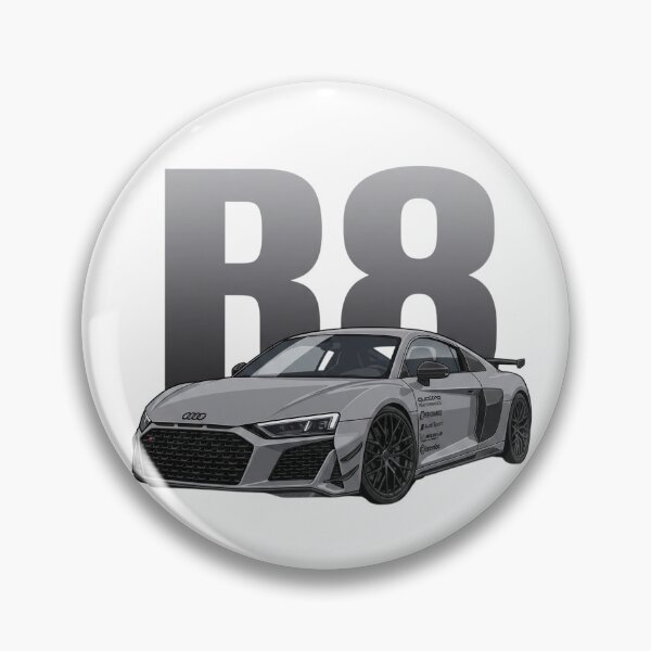 Artikelvorschau, Audi R8 V10 Nardo Grau Weißer Hintergrund Supercar Vektorgrafik entworfen und verkauft von Motorline44.
