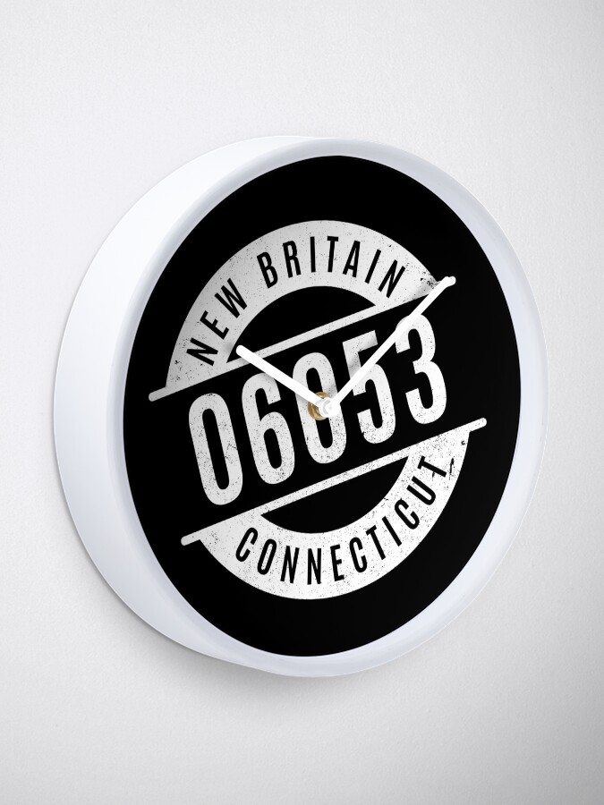 "New Britain Connecticut 06053 Zip Code" Clock for Sale by