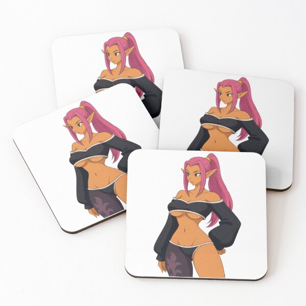 Item preview, Pink Haired Elf Pin-Up – Retro Fantasy Cartoon designed and sold by  Hollow Moon Studios..