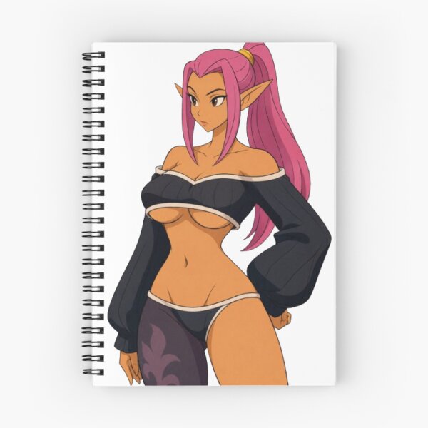 Item preview, Pink Haired Elf Pin-Up – Retro Fantasy Cartoon designed and sold by  Hollow Moon Studios..