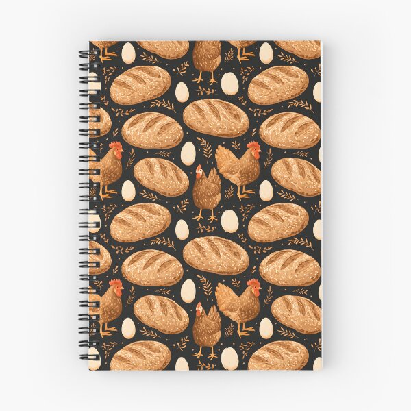 Item preview, Sourdough Bread Chicken Seamless Pattern designed and sold by palaco210.