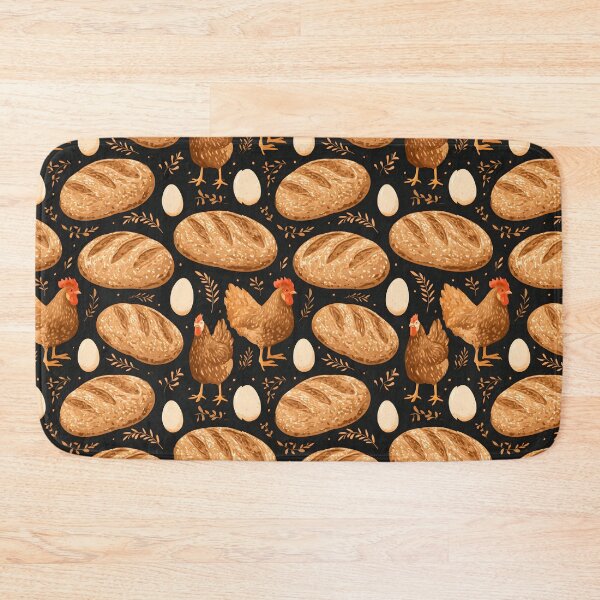 Item preview, Sourdough Bread Chicken Seamless Pattern designed and sold by palaco210.