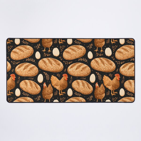 Item preview, Sourdough Bread Chicken Seamless Pattern designed and sold by palaco210.