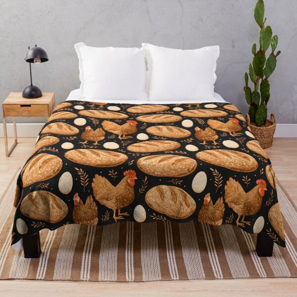 Item preview, Sourdough Bread Chicken Seamless Pattern designed and sold by palaco210.