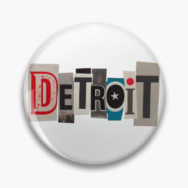 Item preview, Detroit Typography Ransom Note Letters Collage designed and sold by ThreadRiotTees.