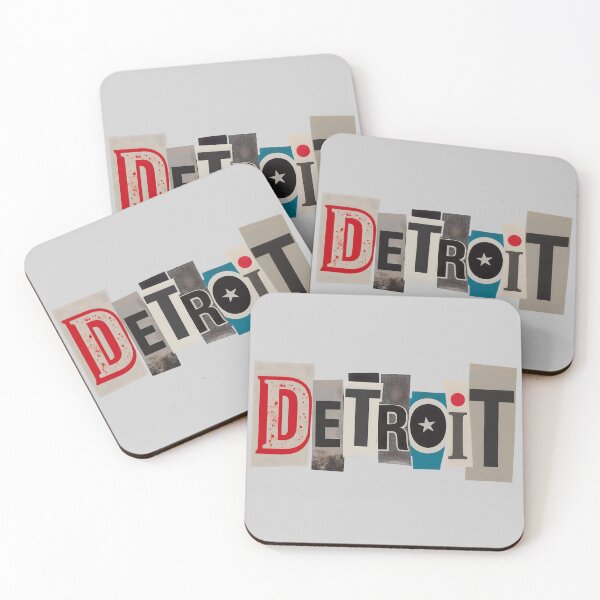 Item preview, Detroit Typography Ransom Note Letters Collage designed and sold by ThreadRiotTees.