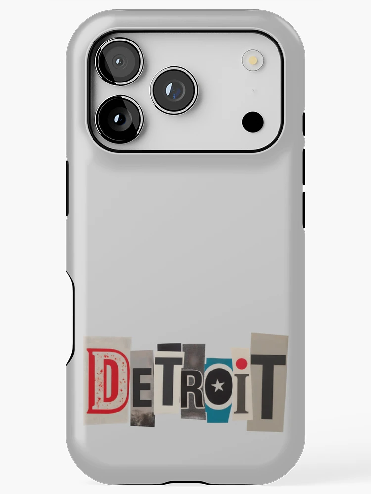 Thumbnail 1 of 4, iPhone Case, Detroit Typography Ransom Note Letters Collage designed and sold by ThreadRiotTees.