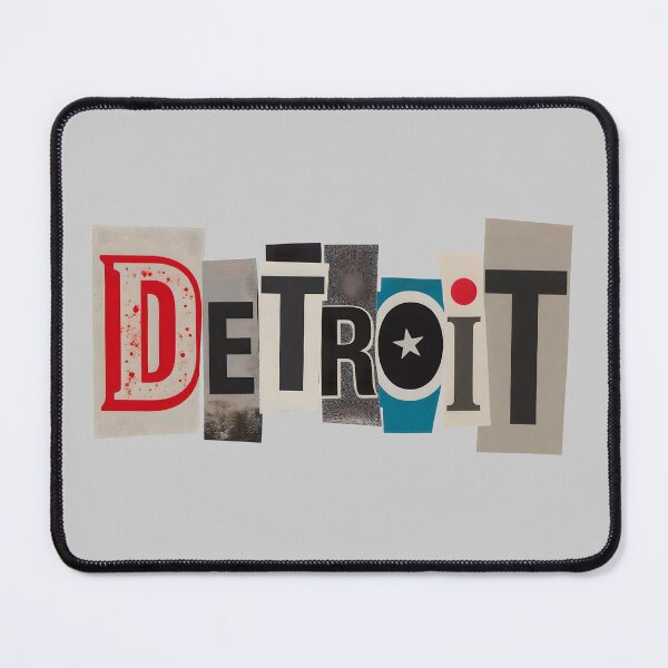 Item preview, Detroit Typography Ransom Note Letters Collage designed and sold by ThreadRiotTees.