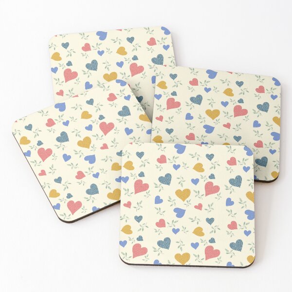 Item preview, Folk Art Inspired Heart Seamless Design designed and sold by Cato Designs.