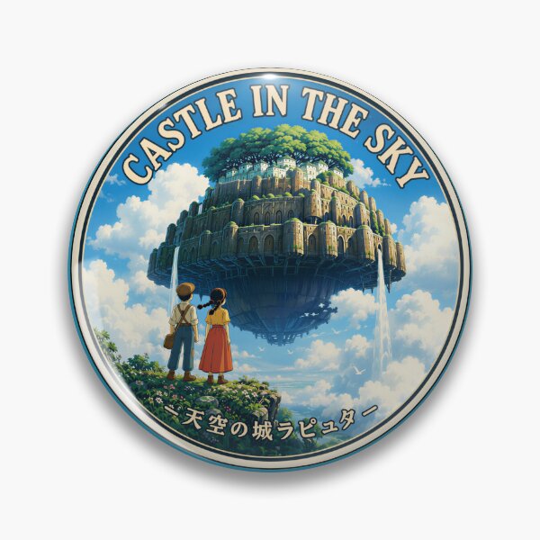 Item preview, Castle in the Sky - Retro Anime Badge designed and sold by killem667.