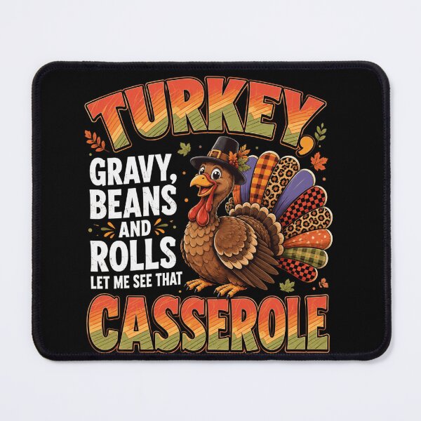 Item preview, Thanksgiving Turkey Gravy Beans and Rolls Casserole Art designed and sold by anapldv.