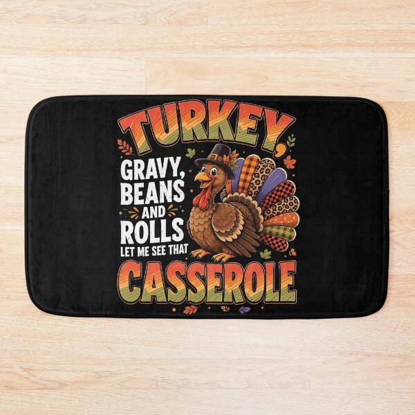 Item preview, Thanksgiving Turkey Gravy Beans and Rolls Casserole Art designed and sold by anapldv.