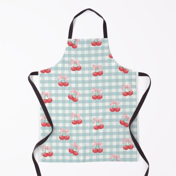 Item preview, Coquette Cherry Bow Blue Gingham Aesthetic designed and sold by WeMerch-Art.