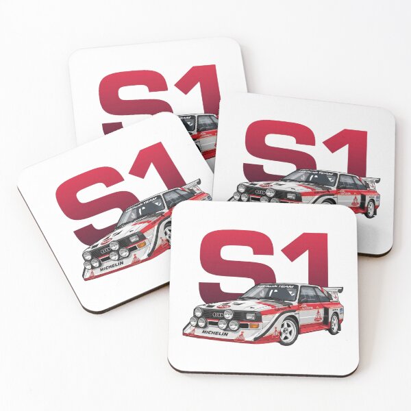 Aperçu de l'œuvre Illustration vectorielle de la voiture de rallye Audi Sport Quattro E2 S1 Groupe B créée et vendue par Motorline44.