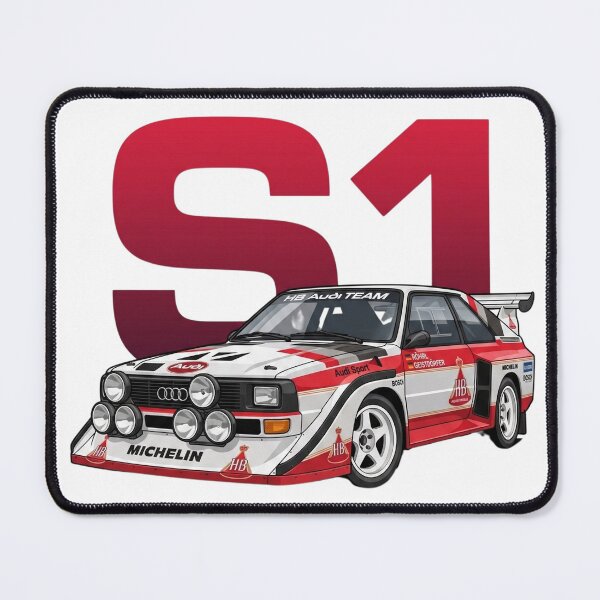 Aperçu de l'œuvre Illustration vectorielle de la voiture de rallye Audi Sport Quattro E2 S1 Groupe B créée et vendue par Motorline44.