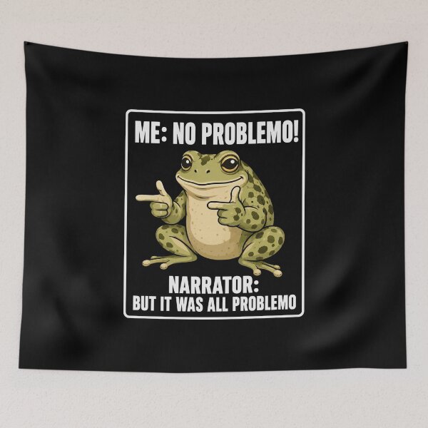 Item preview, frog No Problem Meme Frog Humor Quote for Animal Fans designed and sold by anapldv.