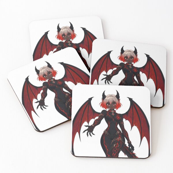 Item preview, Demon Bat Girl Pin-Up – Gothic Fantasy Cartoon designed and sold by  Hollow Moon Studios..