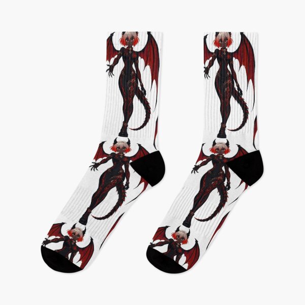Item preview, Demon Bat Girl Pin-Up – Gothic Fantasy Cartoon designed and sold by  Hollow Moon Studios..
