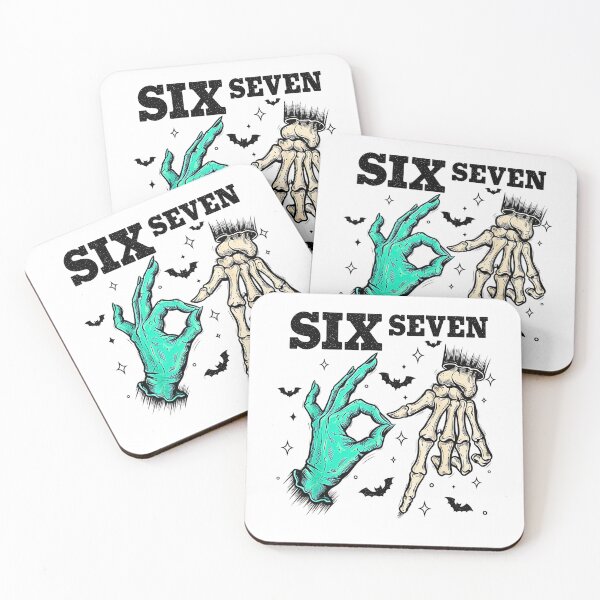 Item preview, Six Seven Skeleton Hands 67 Meme Funny Halloween Viral Trend designed and sold by Rahamkshop.
