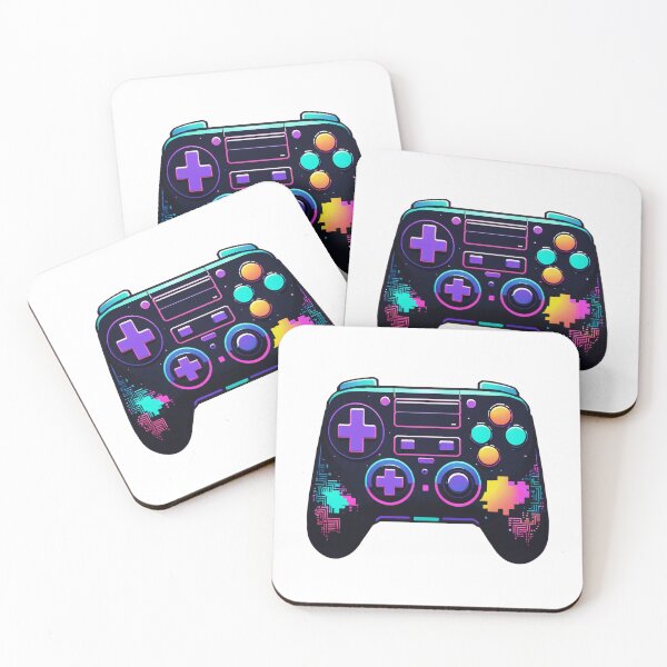 Item preview, Retro Pixel Art Game Controller 80s Synthwave Style – Gamer gift idea designed and sold by michallechowicz.