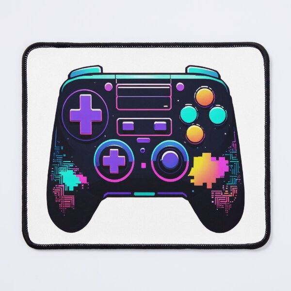 Item preview, Retro Pixel Art Game Controller 80s Synthwave Style – Gamer gift idea designed and sold by michallechowicz.