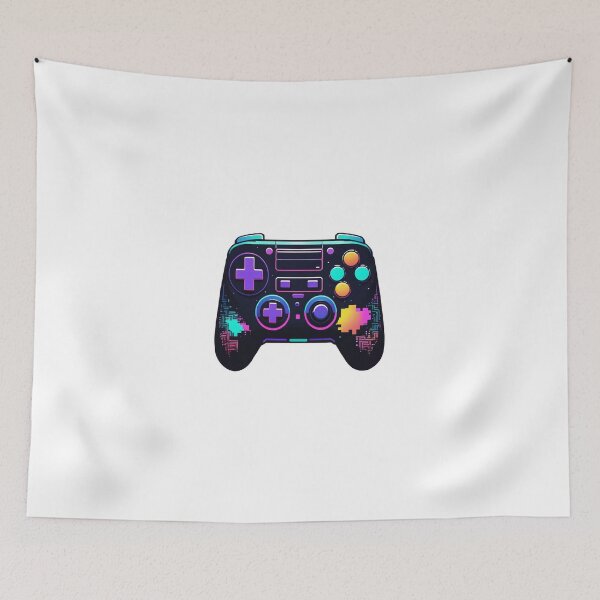 Item preview, Retro Pixel Art Game Controller 80s Synthwave Style – Gamer gift idea designed and sold by michallechowicz.