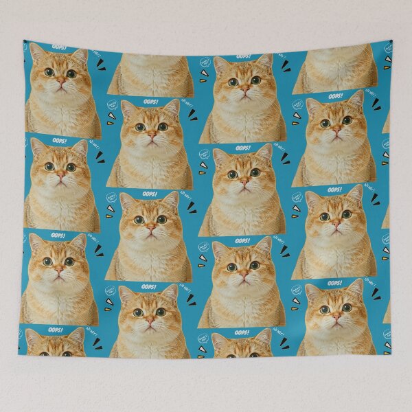 Item preview, Oops What's Up Funny Cute Ginger Cat Illustration designed and sold by Funnygiftsstudio .