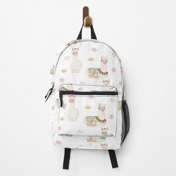 Item preview, Cute Watercolor Floral Llamas and Succulents White Pattern designed and sold by svitlaarty.