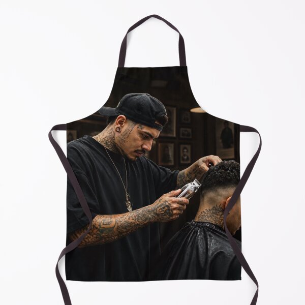 Item preview, Tattooed Barber Cutting Hair Fresh Fade Barber Shop designed and sold by Barber MD Culture.