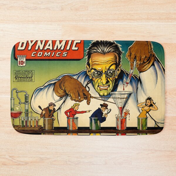 Item preview, Vintage Comic Book Wall Art, Mad Scientist Laboratory Print, Dynamic Comics Cover designed and sold by RickE.