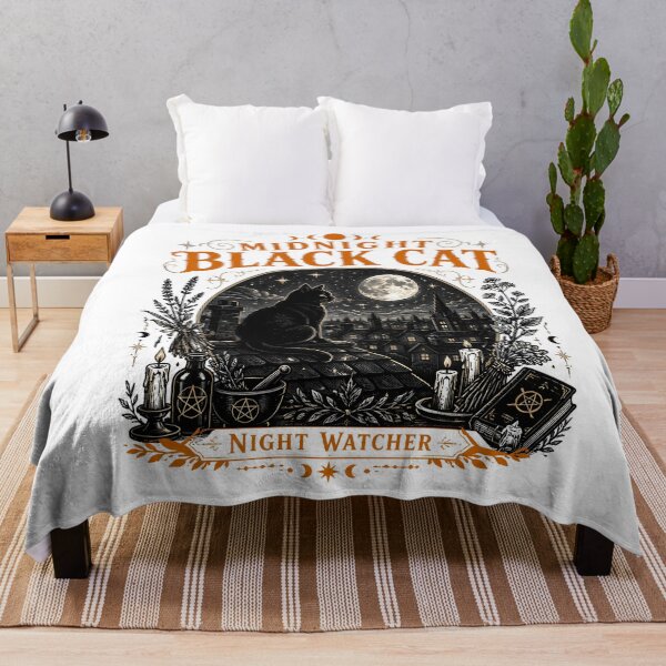 Item preview, Midnight Black Cat Night Watcher Witchy Occult designed and sold by LiviuGligoros.