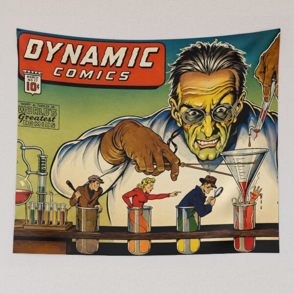 Item preview, Vintage Comic Book Wall Art, Mad Scientist Laboratory Print, Dynamic Comics Cover designed and sold by RickE.